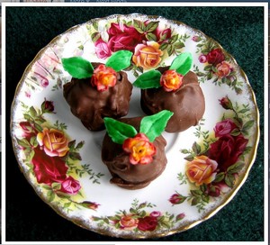 truffle with roses